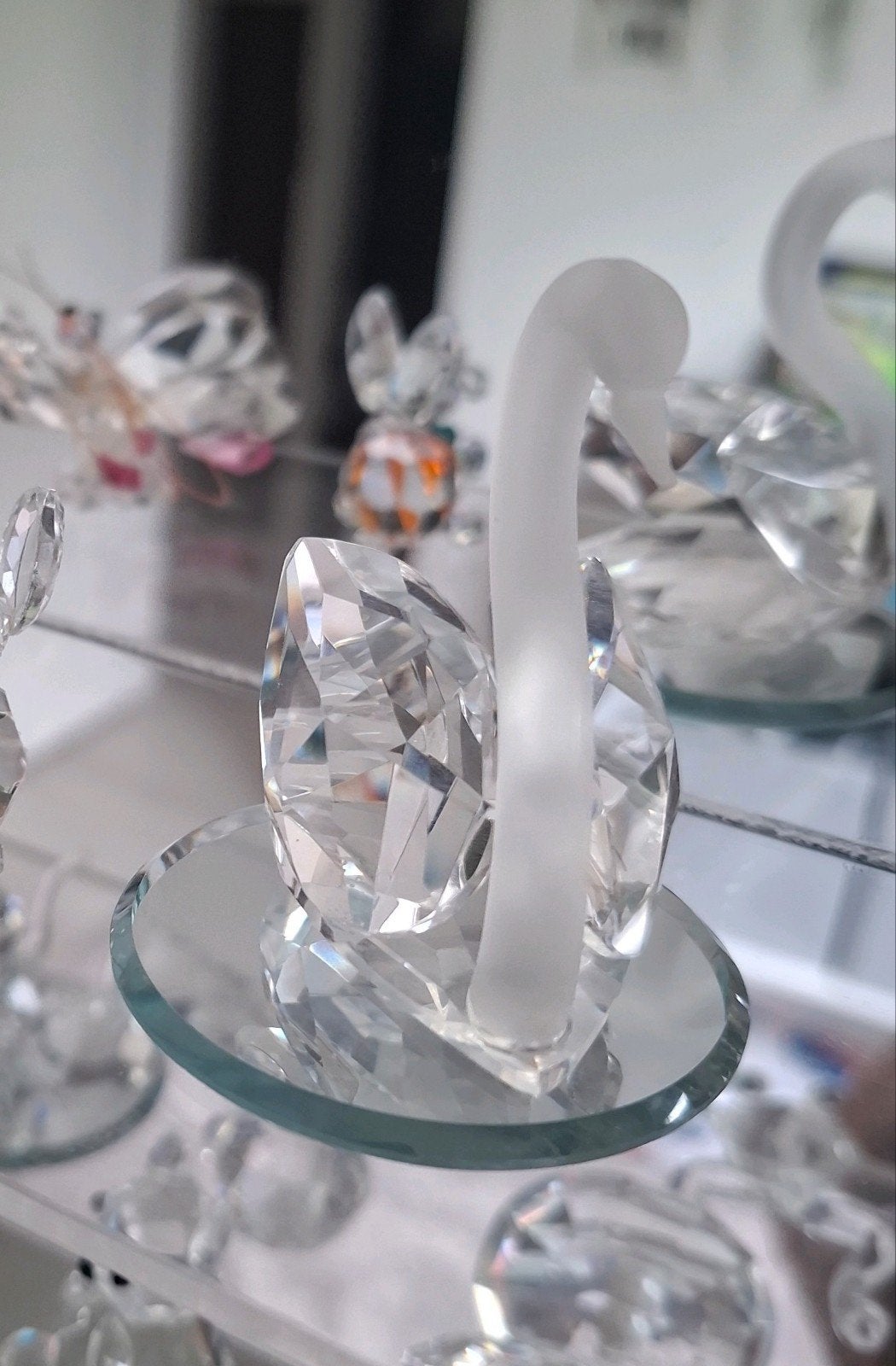 Swarovski Zwaan Kristal Figuur - Elegant Decoratie, Ophalen of Verzenden, Zo goed als nieuw, Figuurtje