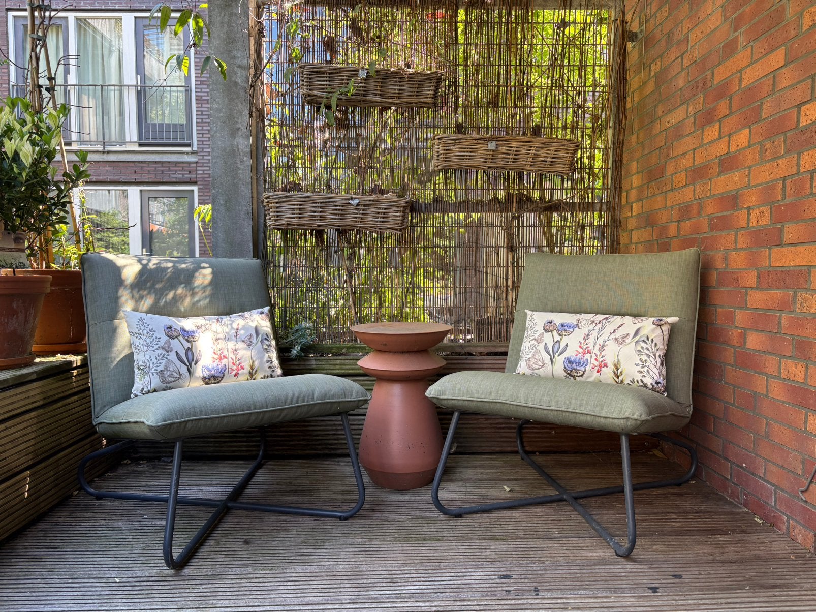 Trestino Lounge Garden Chair Spalding (green) — set of 2, Gebruikt, Textileen, Bijzettafel, Loungeset