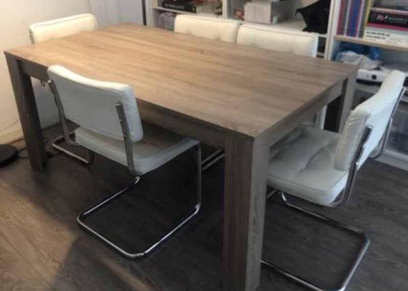 Nieuwe tafel 120x80 grijshout Bruno Steinhoff, Huis en Inrichting, Tafels | Eettafels, Ophalen, Rechthoekig, 50 tot 100 cm