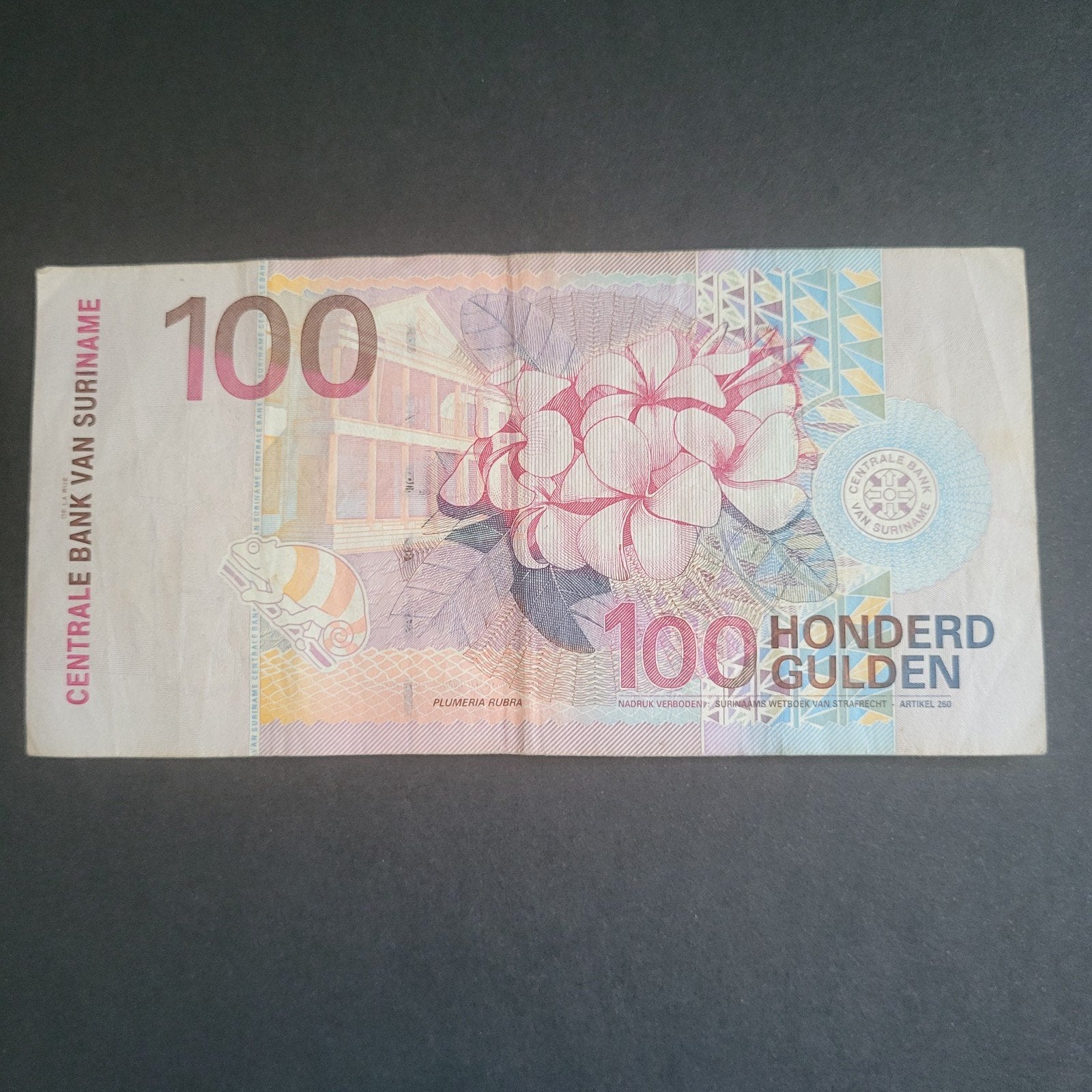 Surinaams 100 Gulden biljet uit 2000, Verzenden, 100 gulden, Los biljet