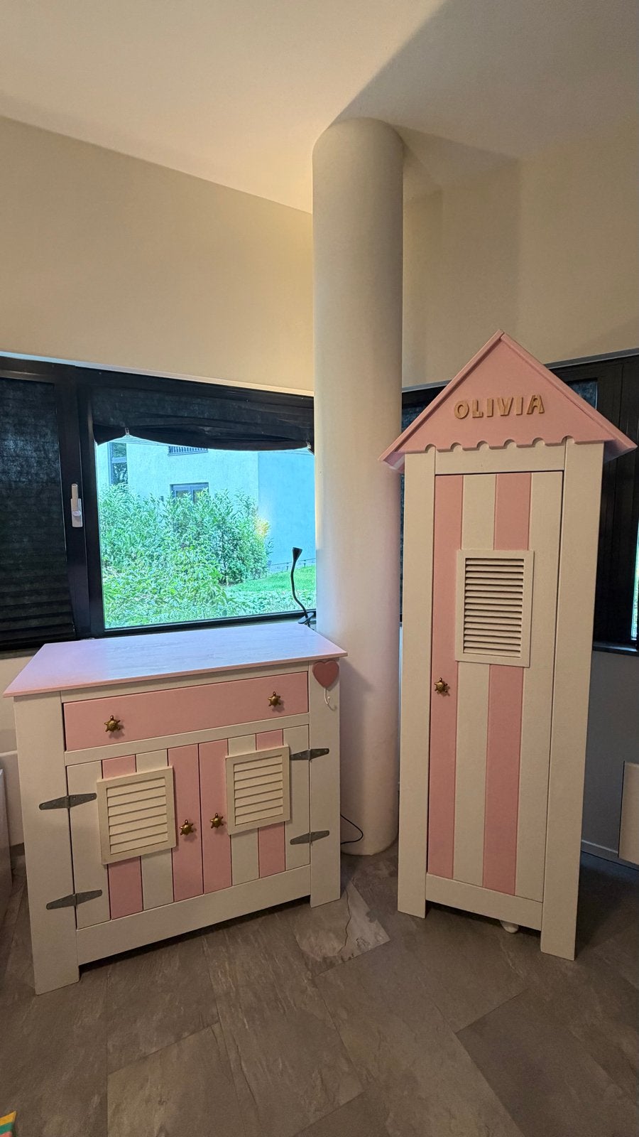 Leuke baby/kinderset: kledingkast en commode, Ophalen, Gebruikt, Kast, 105 cm of meer