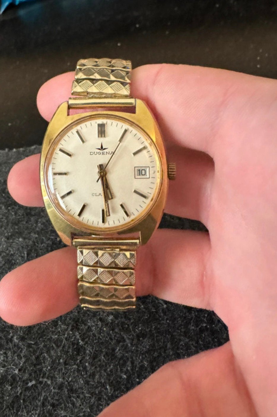 Dugena horloge, Overige merken, Staal, Met bandje, Polshorloge