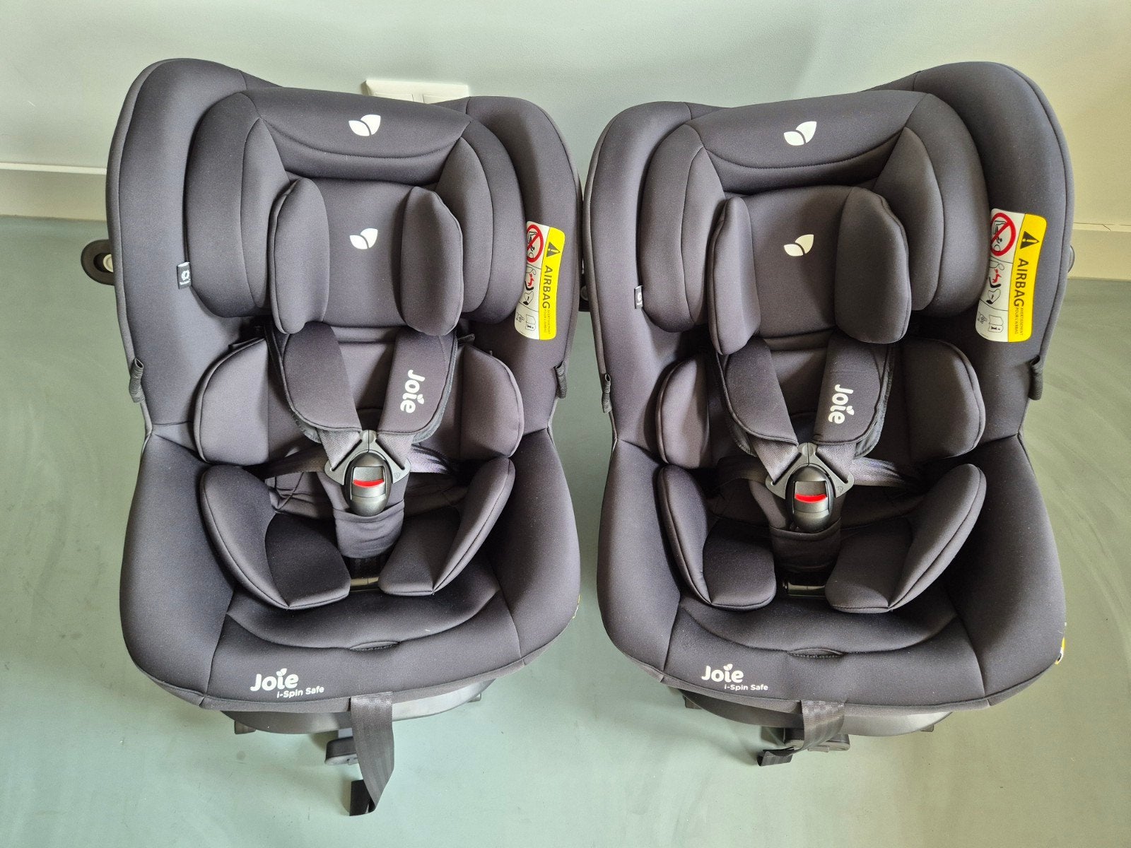 Joie i-Spin Safe Autostoel zwart (2 stuks), Verstelbare rugleuning, Gebruikt, 0 t/m 18 kg, Isofix