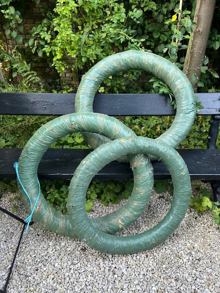 GROTE XXL KRANSEN STRO DECO BLOEMSCHIKKEN, Ophalen, Gebruikt