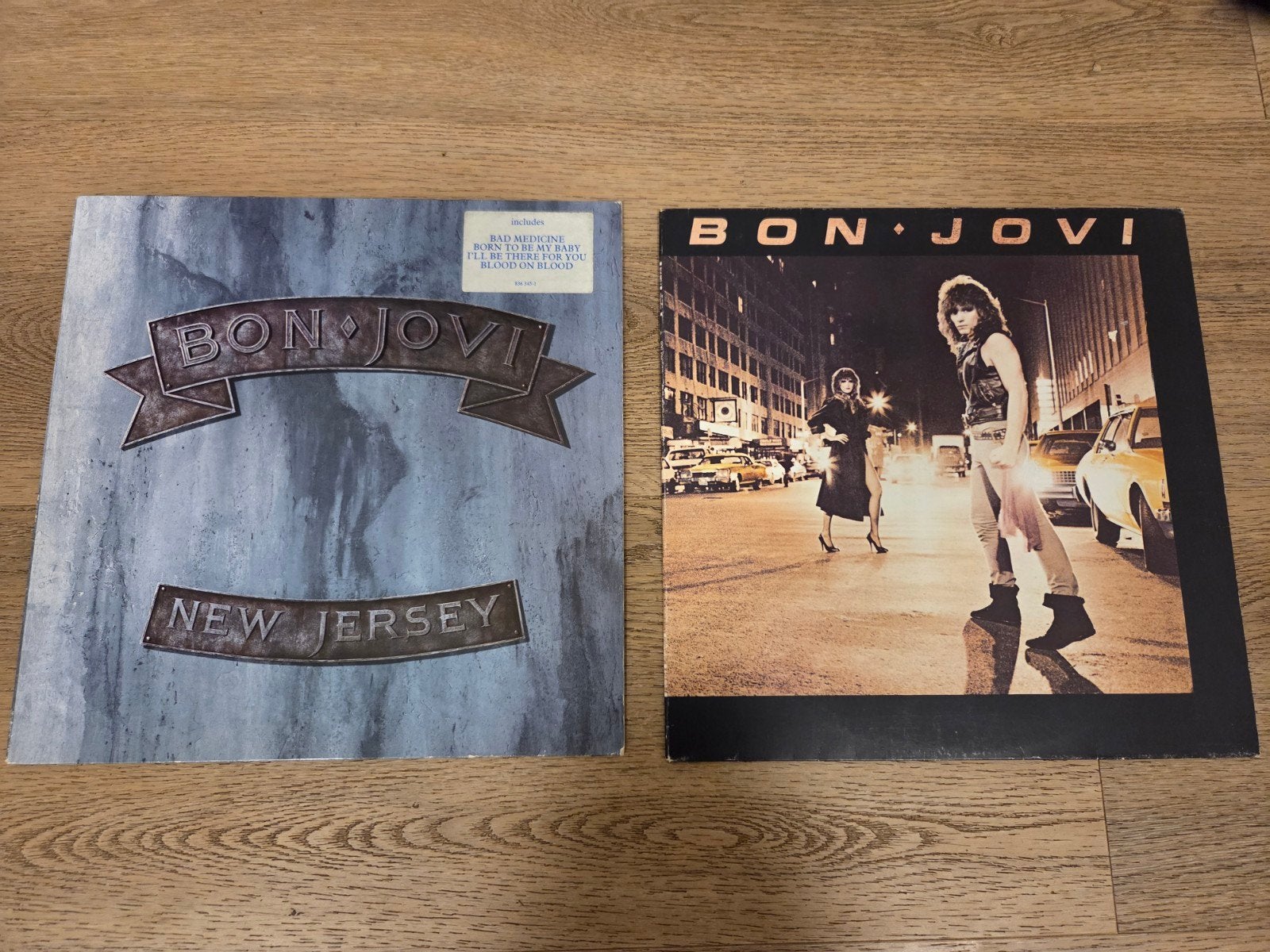 Bon Jovi LP's: Bon Jovi (1984) & New Jersey (1988), LP, Rock, Gebruikt, Originele persing