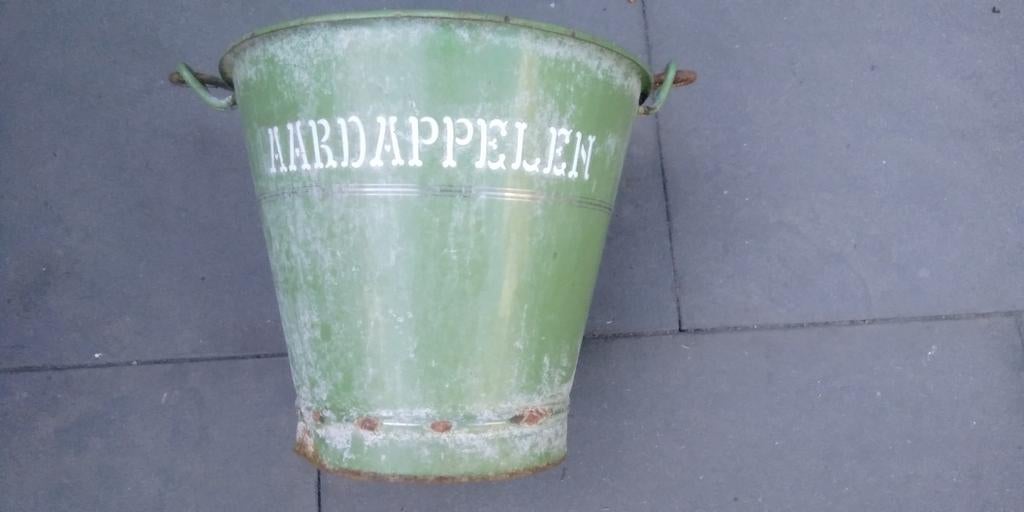 Aardappelemmer - Groen geëmailleerd, Ophalen of Verzenden, Metaal, Groen, Overige typen