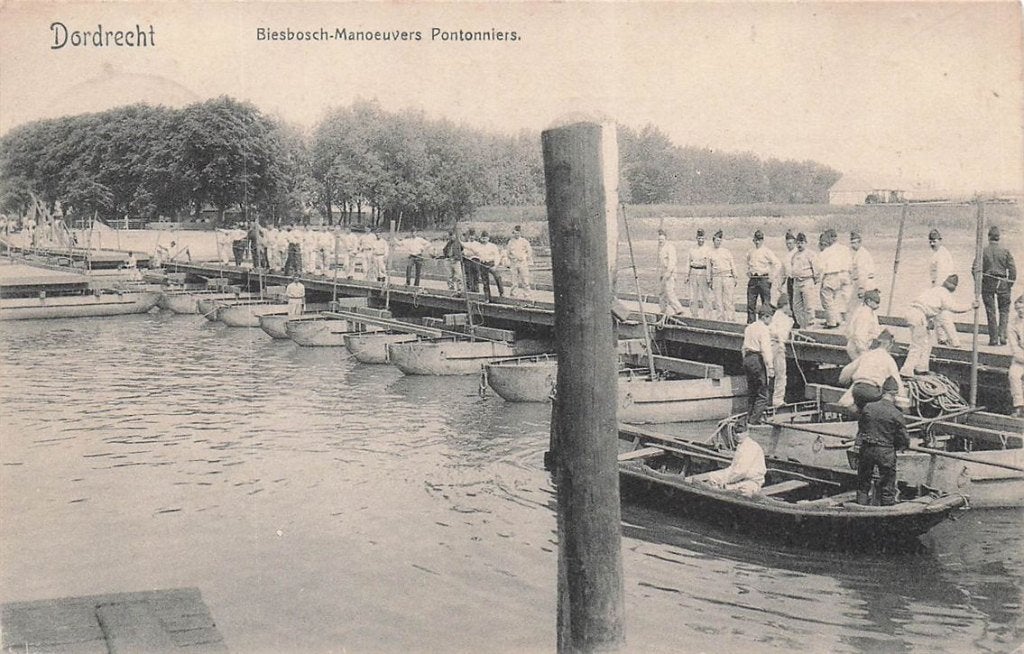 702-236-045 Dordrecht Biesbosch-Manoeuvers Pontonniers, Verzenden, Voor 1920, Zuid-Holland