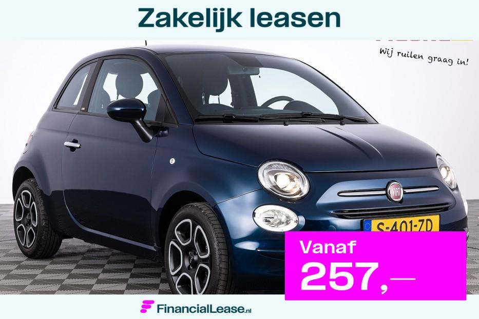 Fiat 500 1.0 Hybrid Club | CRUISE | PDC | AIRCO -HEMELVAART, Voorwielaandrijving, 12 maanden, Stof, Zwart