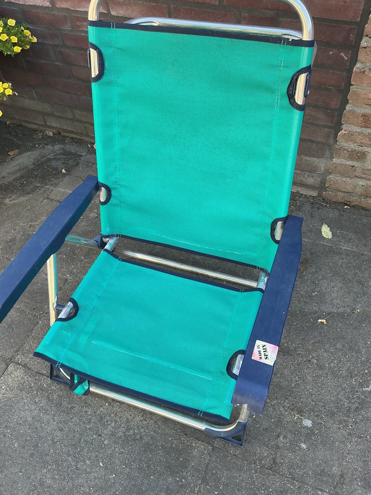 Opvouwbare strandstoel / campingstoel - groen, Ophalen, Gebruikt