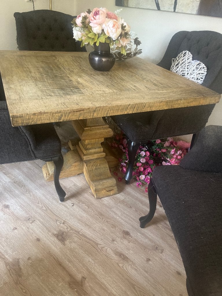 Klooster eettafel, Huis en Inrichting, Tafels | Eettafels, Ophalen, Gebruikt, Vierkant, Vier personen