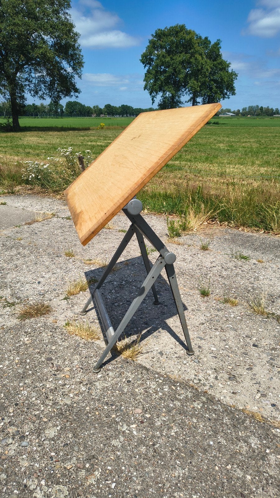 Vintage tekentafel Ahrend de Cirkel Friso Kramer 120x80cm, Doe-het-zelf en Verbouw, Tekentafels, Ophalen, Gebruikt, Nb, Nb