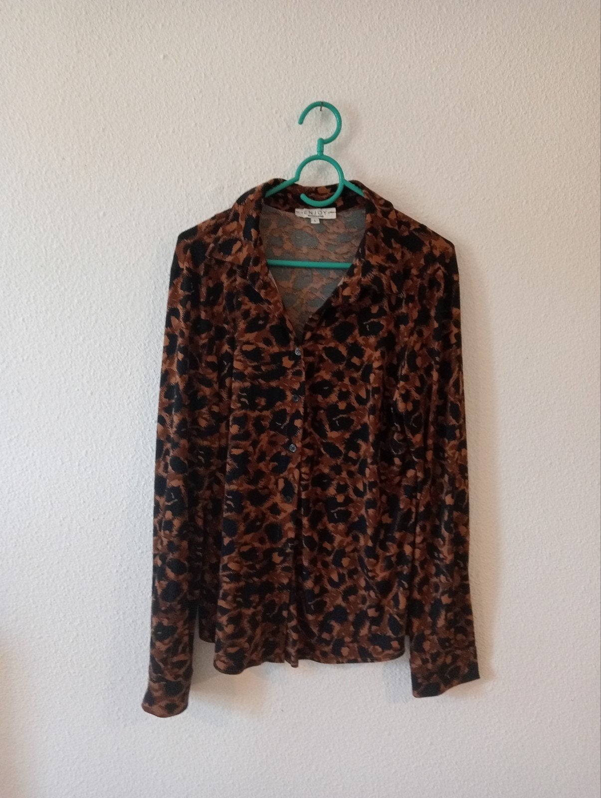 Enjoy Womanswear Blouse met Luipaardprint Maat L, Kleding | Dames, Maat 42/44 (L), Ophalen of Verzenden, Gedragen, Enjoy Womanswear