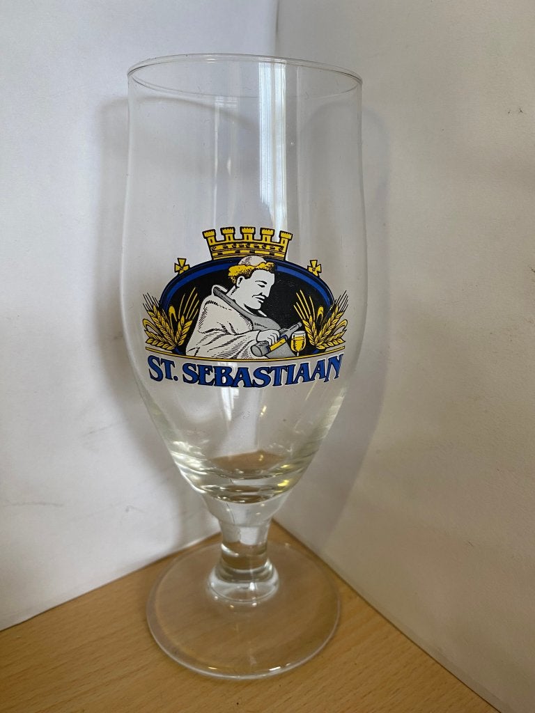 St. Sebastiaan bierglas 25cl Belgisch abdijbier, Ophalen of Verzenden, Zo goed als nieuw, Glas of Glazen, Overige merken