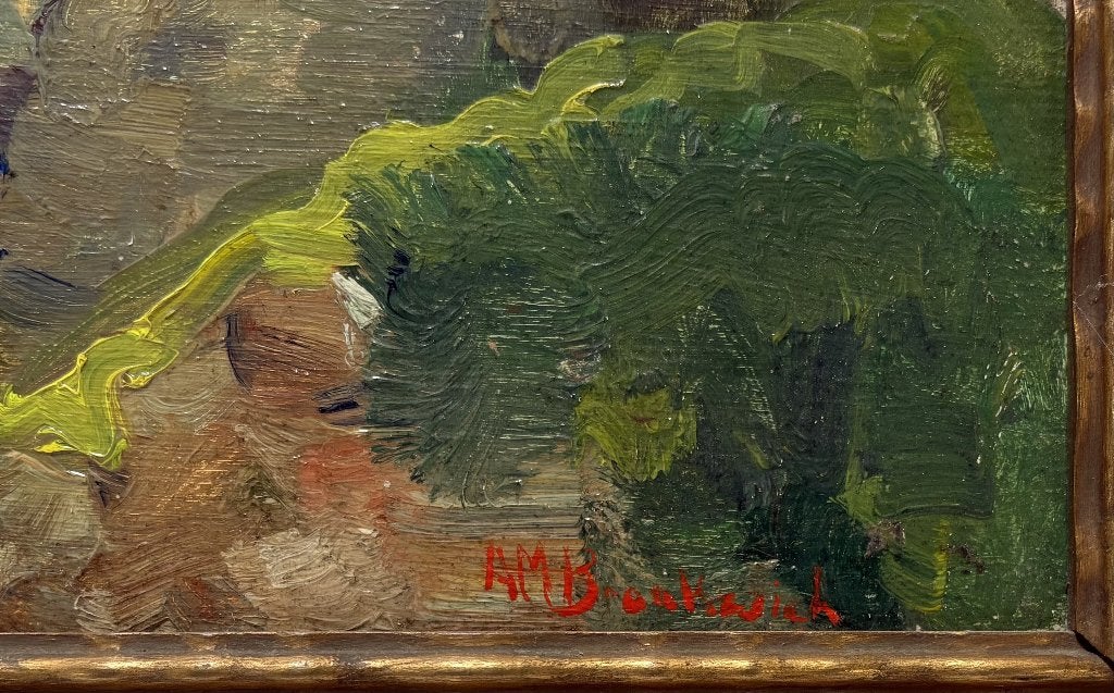 674. Schilderij - Europees berglandschap, ca. 1930, Antiek en Kunst, Ophalen