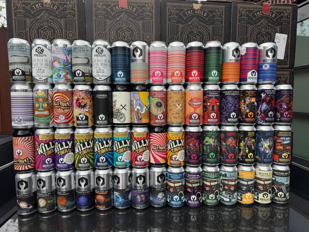 Moersleutel bier 59 blikken, Verzamelen, Biermerken, Ophalen, Nieuw, Overige merken