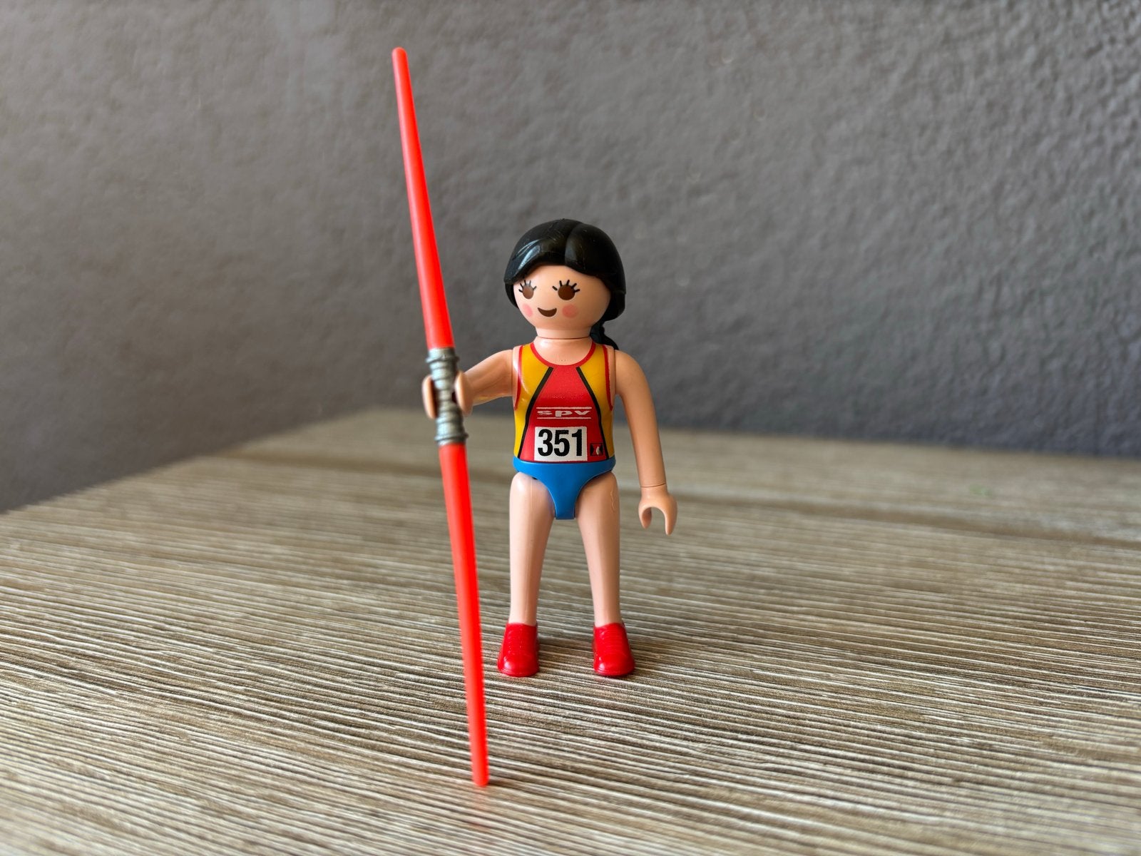 Playmobil Vrouwelijke Speerwerper - Atletiek Figuur, Ophalen of Verzenden, Gebruikt