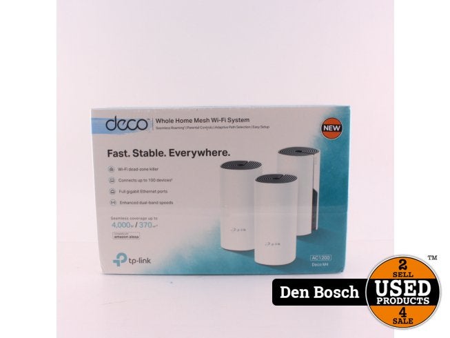 TP-Link Deco M4 3-pack AC1200 WiFi | NIEUW, TP-Link, Nieuw, Support@tplink.com, TP-Link Corporation Limited
Room 901, 9/F, New East Ocean Centre
9 Science Museum Road, Tsim Sha Tsui
Kowloon, Hong Kong