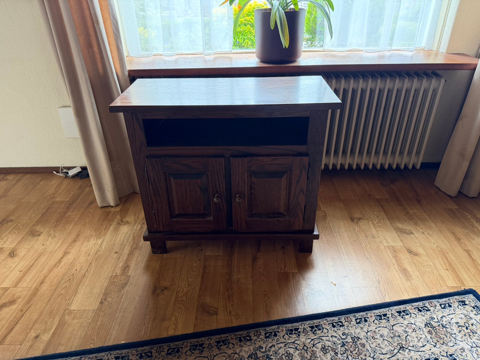 Eiken tv meubelkast, Ophalen, Zo goed als nieuw, 25 tot 50 cm