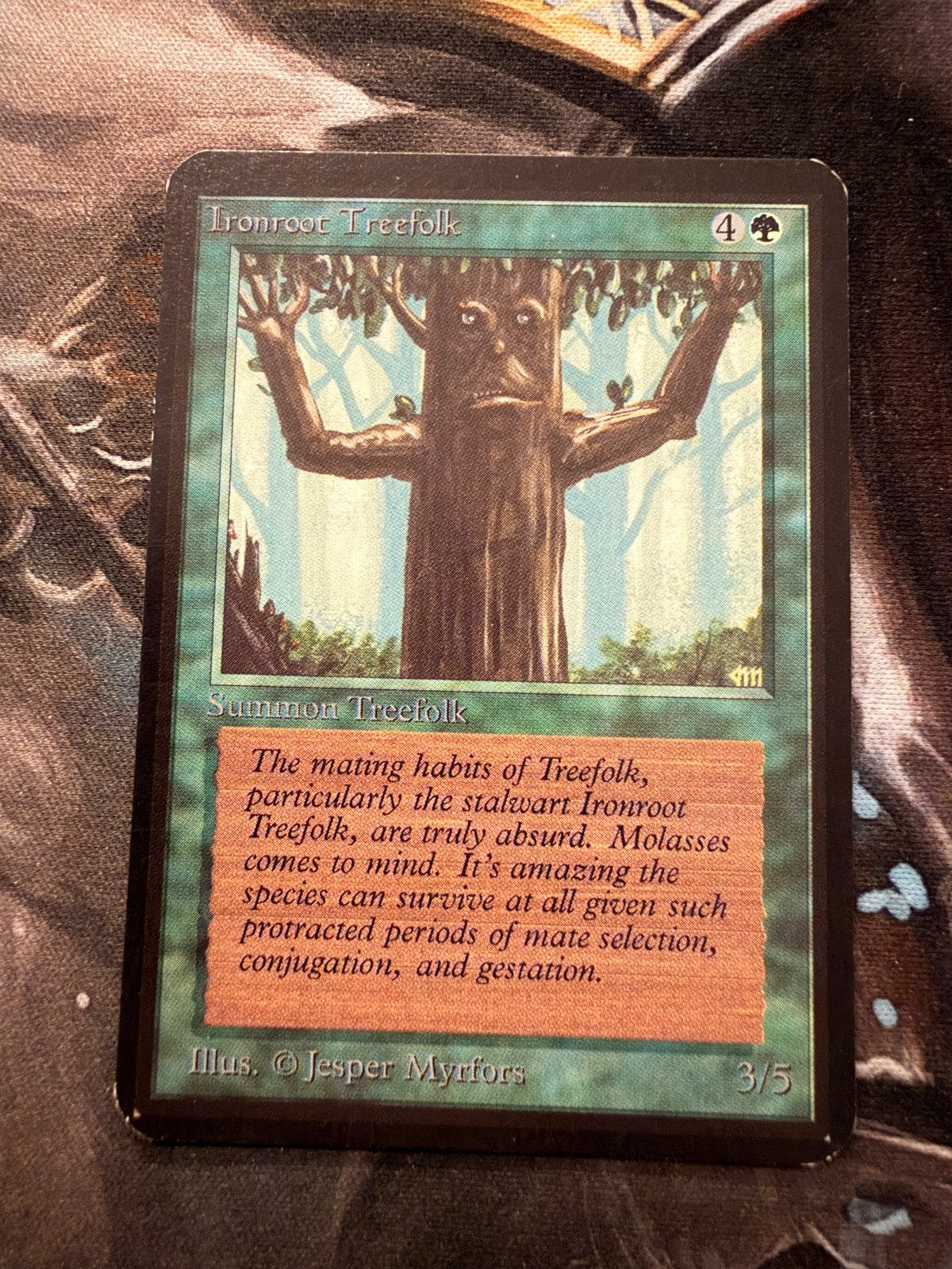 Magic: The Gathering Alpha Ironroot Treefolk, Ophalen of Verzenden, Gebruikt, Losse kaart