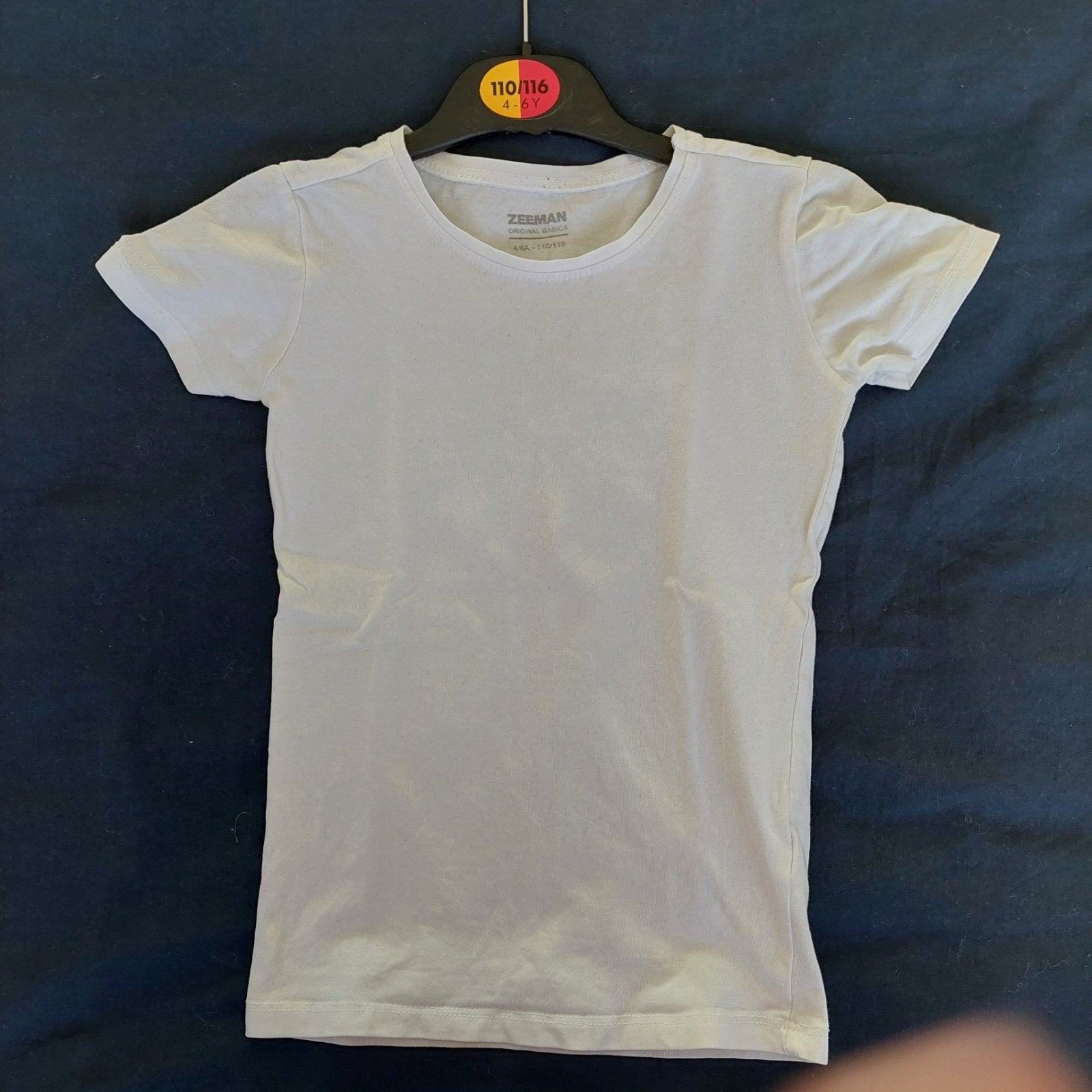 wit t-shirt basic maat 110-116 Zeeman, Zeeman, Jongen of Meisje, Ophalen of Verzenden, Zo goed als nieuw