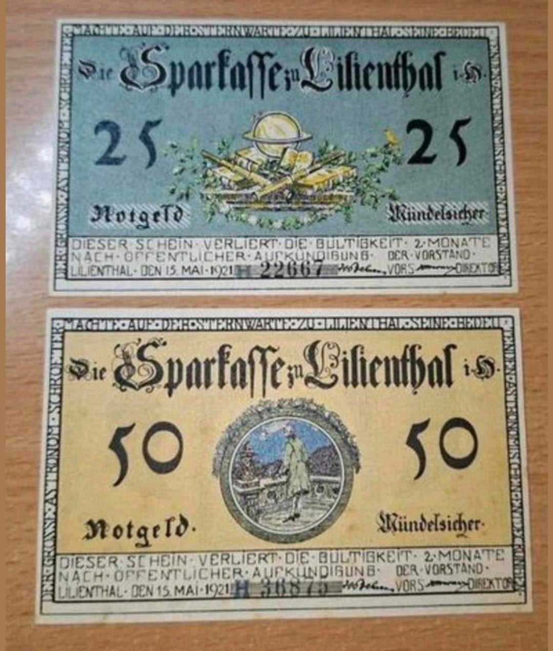Duits Notgeld Lilienthal Noodgeld, Ophalen of Verzenden, Duitsland