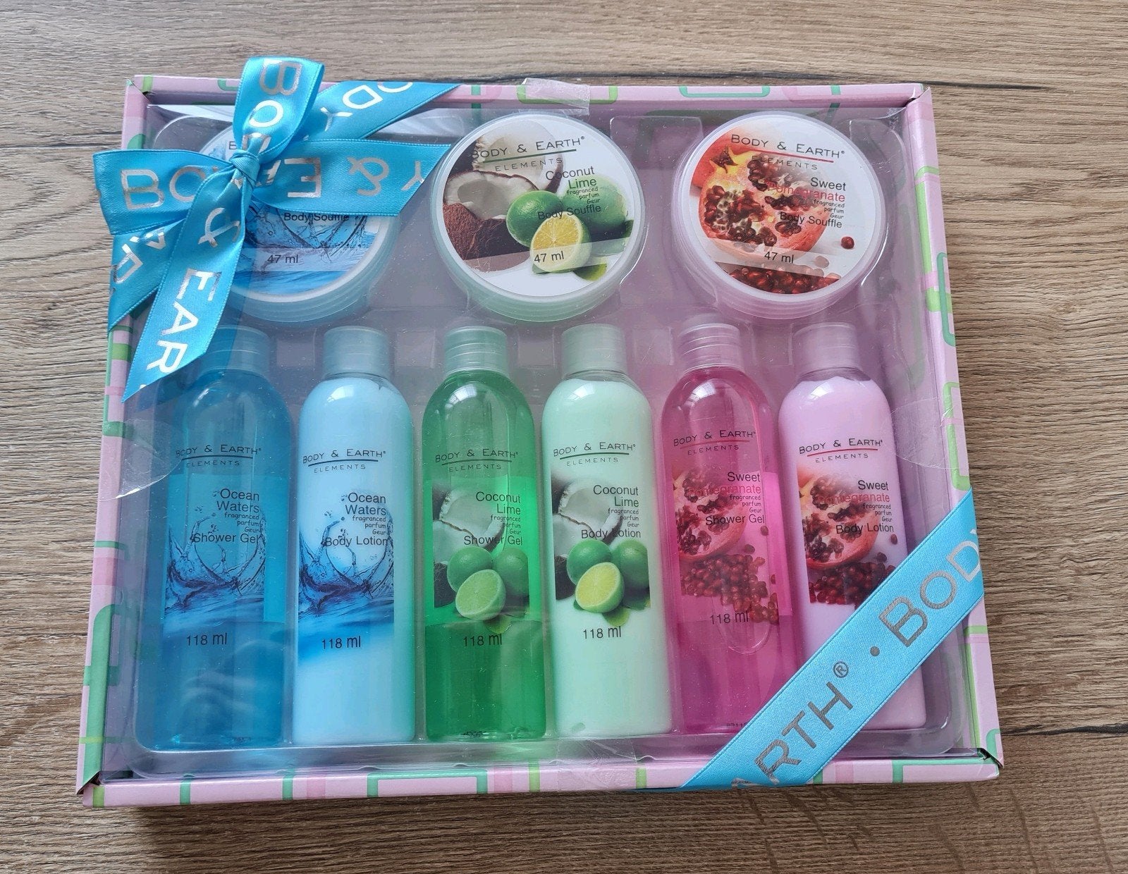 Body & Earth 9-delige cadeauset voor lichaamsverzorging, Ophalen of Verzenden, Nieuw, Bad & Douche