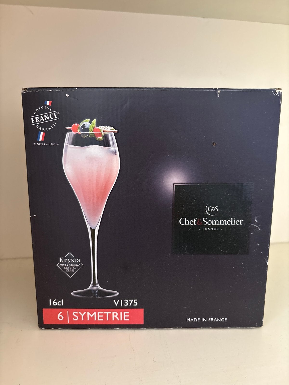 Chef & Sommelier Symmetrie Champagneglazen - 6 stuks, Nieuw, Ophalen of Verzenden, Overige merken, Glas