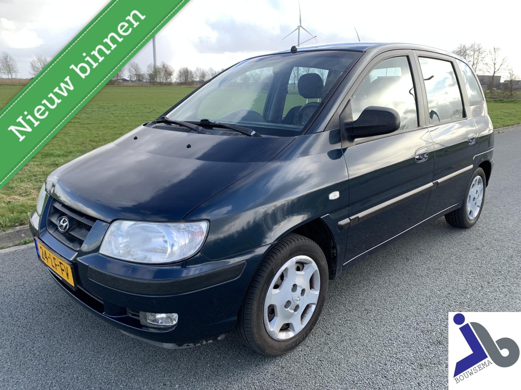 Hyundai Matrix 1.6i Airco, Trekhaak, Apk 2-27 inruil mogelij, Auto's, Matrix, Gebruikt, 1599 cc, Blauw