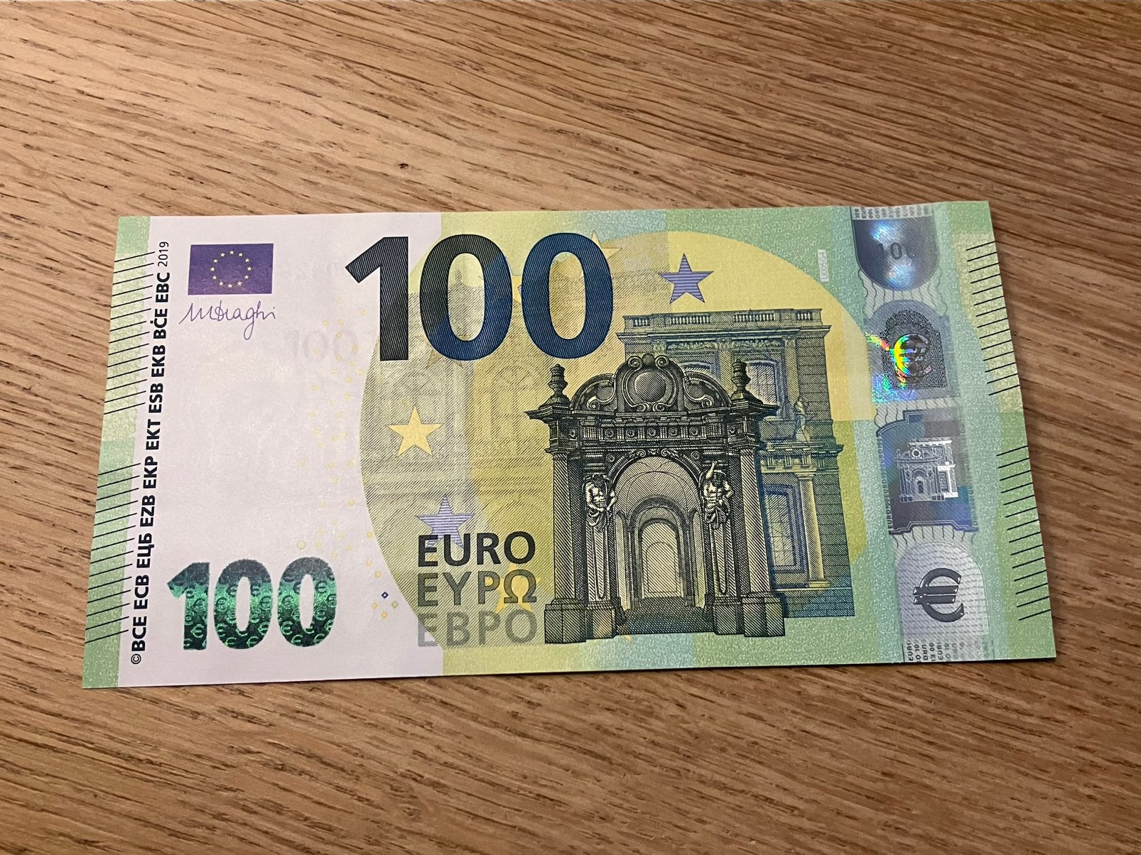 €100,- Draghi - Frankrijk (UD) - UNC, Postzegels en Munten, Ophalen of Verzenden, Frankrijk, 100 euro, Los biljet