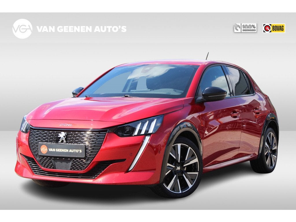 Peugeot 208 1.2 PureTech 101Pk GT Pack Automaat | 360 camera, Gebruikt, Zwart, 1199 cc, Bedrijf