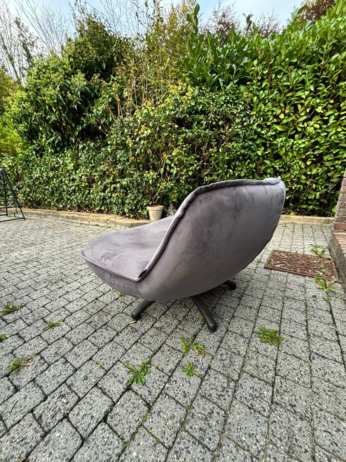 Lifestyle draai fauteuil, Huis en Inrichting, Ophalen, Gebruikt, Draai fauteuil kleur grijs/ blauw, Eén