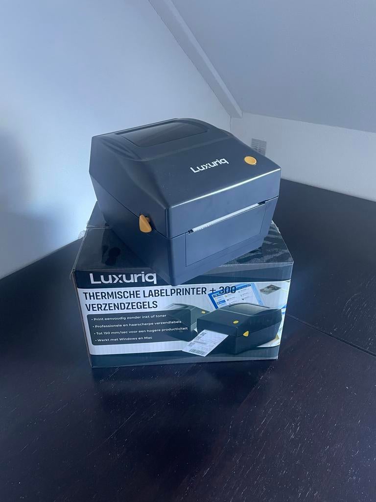 Luxuriq Thermische Labelprinter + 300 Verzendzegels, Computers en Software, Labelprinters, Nieuw, Etiket, Ophalen