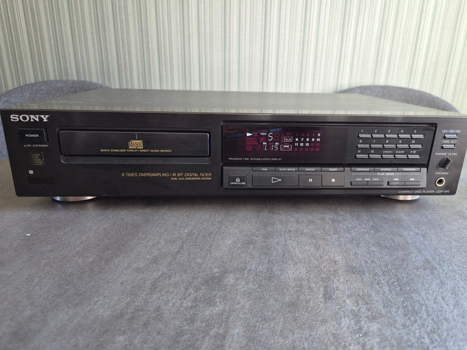 Sony CDP-590 CD Speler - Uitstekende Staat, Ophalen of Verzenden, Zo goed als nieuw, Sony