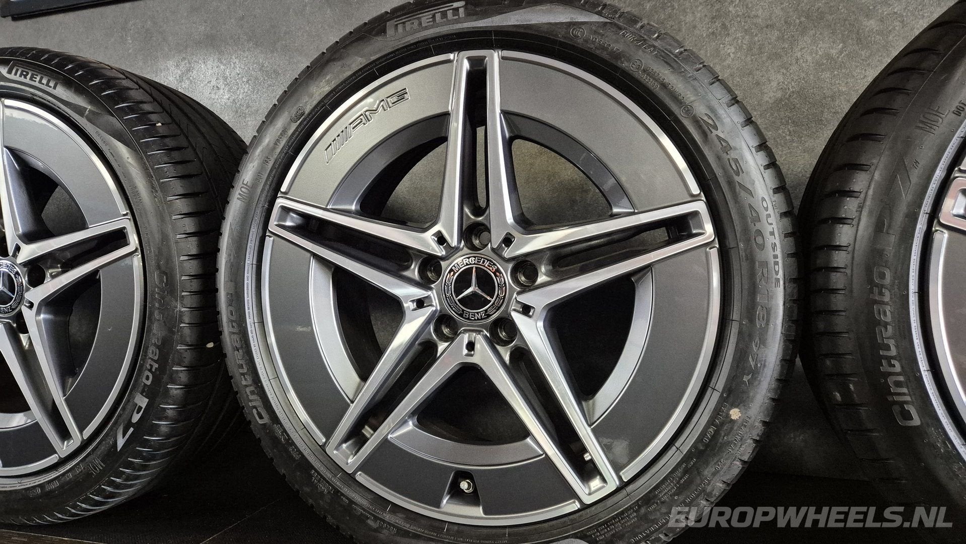 18 inch Mercedes velgen C klasse W206 AMG zomerbanden S206, Auto-onderdelen, Banden en Velgen, 18 inch, Gebruikt, -, -
