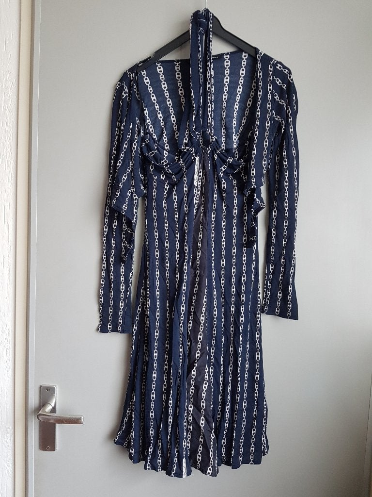 Zwierige halterjurk met bijpassende bolero - Atos Lombardini, Kleding | Dames, Ophalen of Verzenden, Zo goed als nieuw, Maat 36 (S)