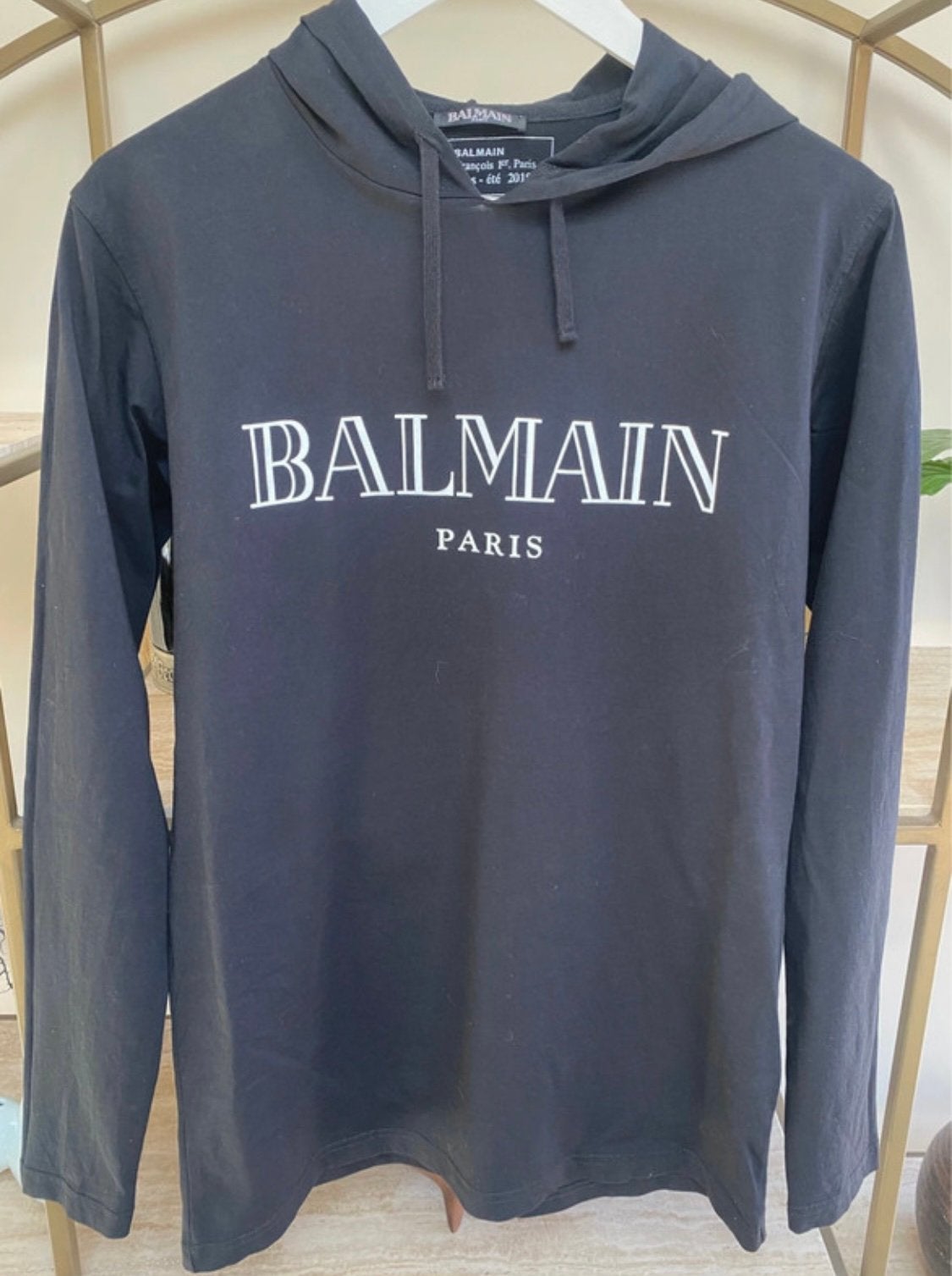 Balmain longsleeve, Ophalen of Verzenden, Zo goed als nieuw, Maat 48/50 (M), Zwart