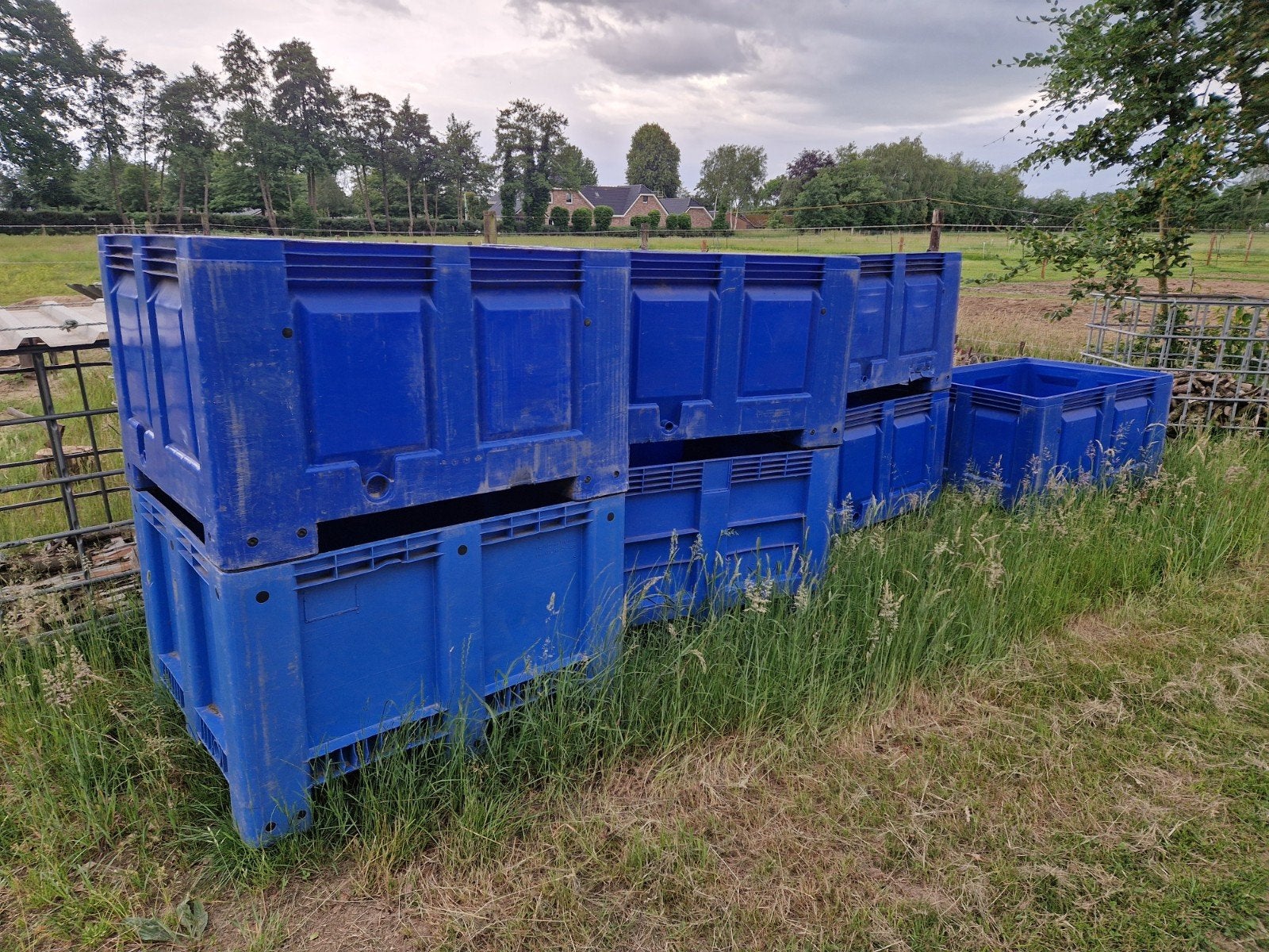 13 x Accubak palletbak palletbox, Ophalen, Gebruikt, 100 cm of meer, 60 cm of meer