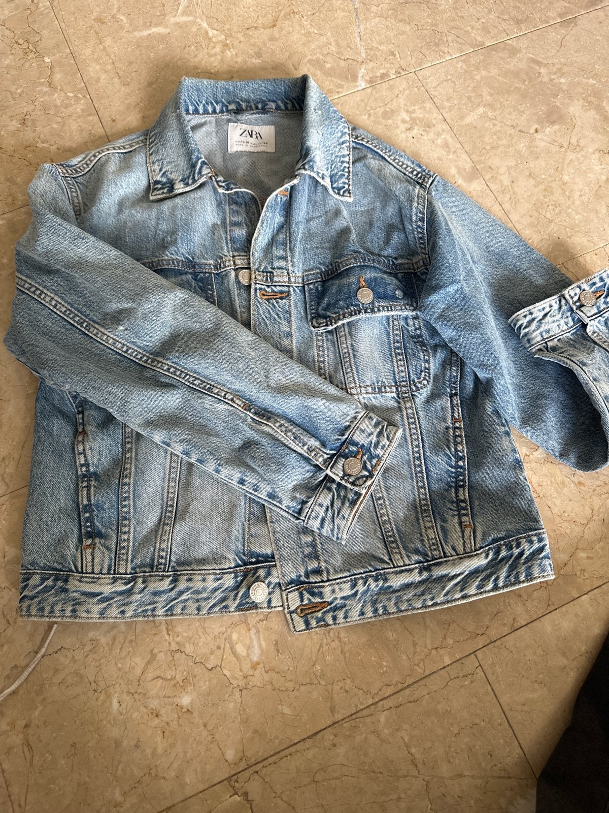 Zara spijkerjasje - Maat 152, Kleding | Dames, Ophalen of Verzenden, Zo goed als nieuw, Maat 38/40 (M), Blauw