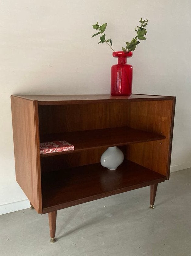 Midcentury vintage teak kastje, Huis en Inrichting, Teakhout, X, Minder dan 100 cm, 25 tot 50 cm