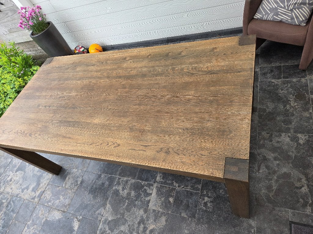 Eiken eettafel, Huis en Inrichting, Tafels | Eettafels, Ophalen, Gebruikt, Eikenhout, 50 tot 100 cm