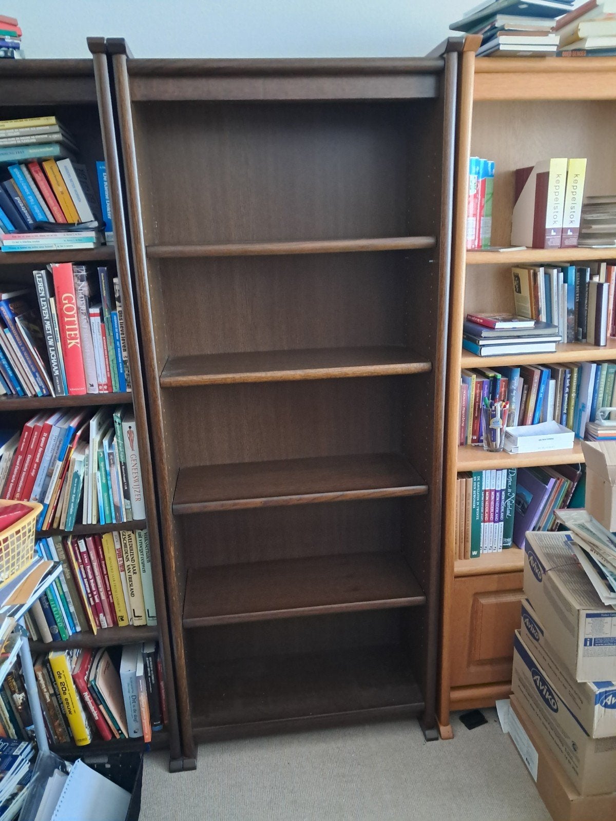 donkere boekenkast, Huis en Inrichting, Ophalen, 25 tot 50 cm, 50 tot 100 cm, 150 tot 200 cm