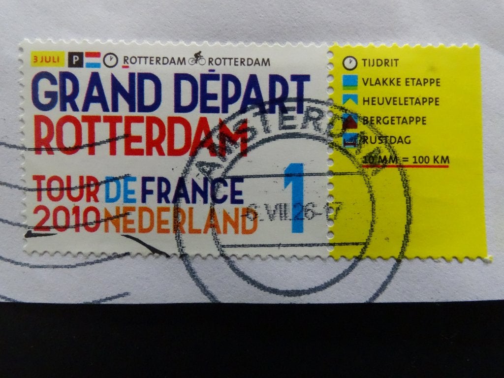 Postzegel NL / Tour de France 2010 Nederland / Grand Départ, Postzegels en Munten, Verzenden, Na 1940, Gestempeld