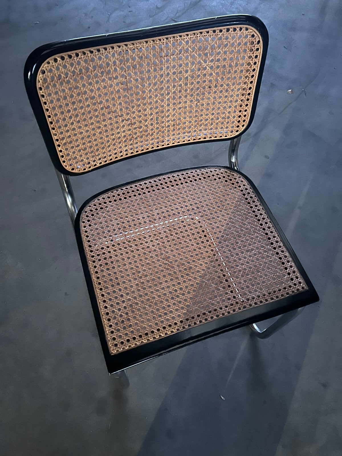 Marcel Breuer webbing Bauhaus Cesca design stoel zwart, Ophalen of Verzenden, Zo goed als nieuw, Zwart, Eén