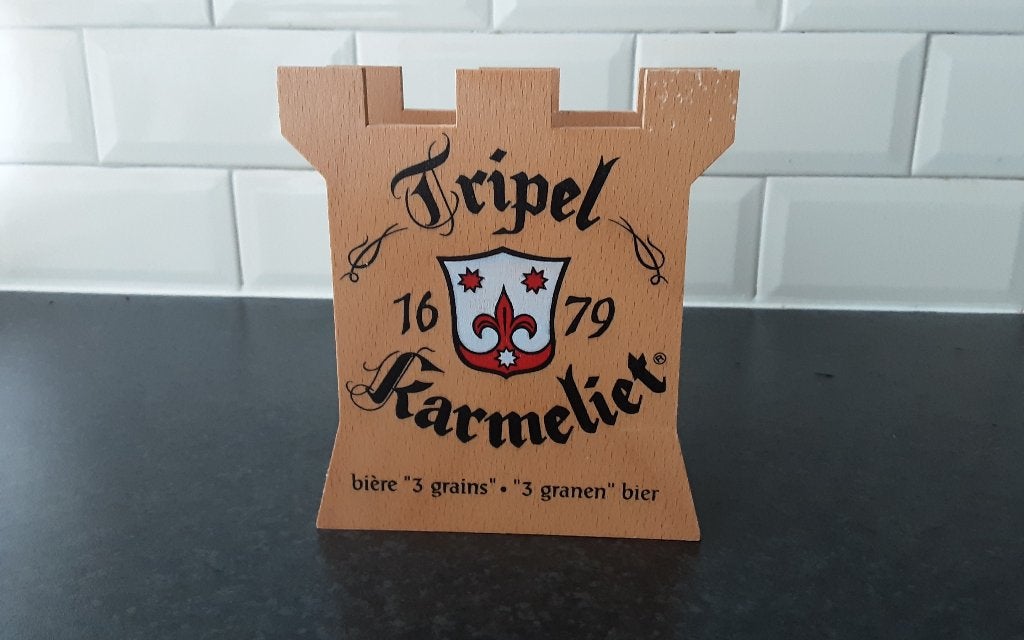 TRIPEL KARMELIET houten viltjeshouder, Ophalen of Verzenden, Zo goed als nieuw, Overige typen, Overige merken