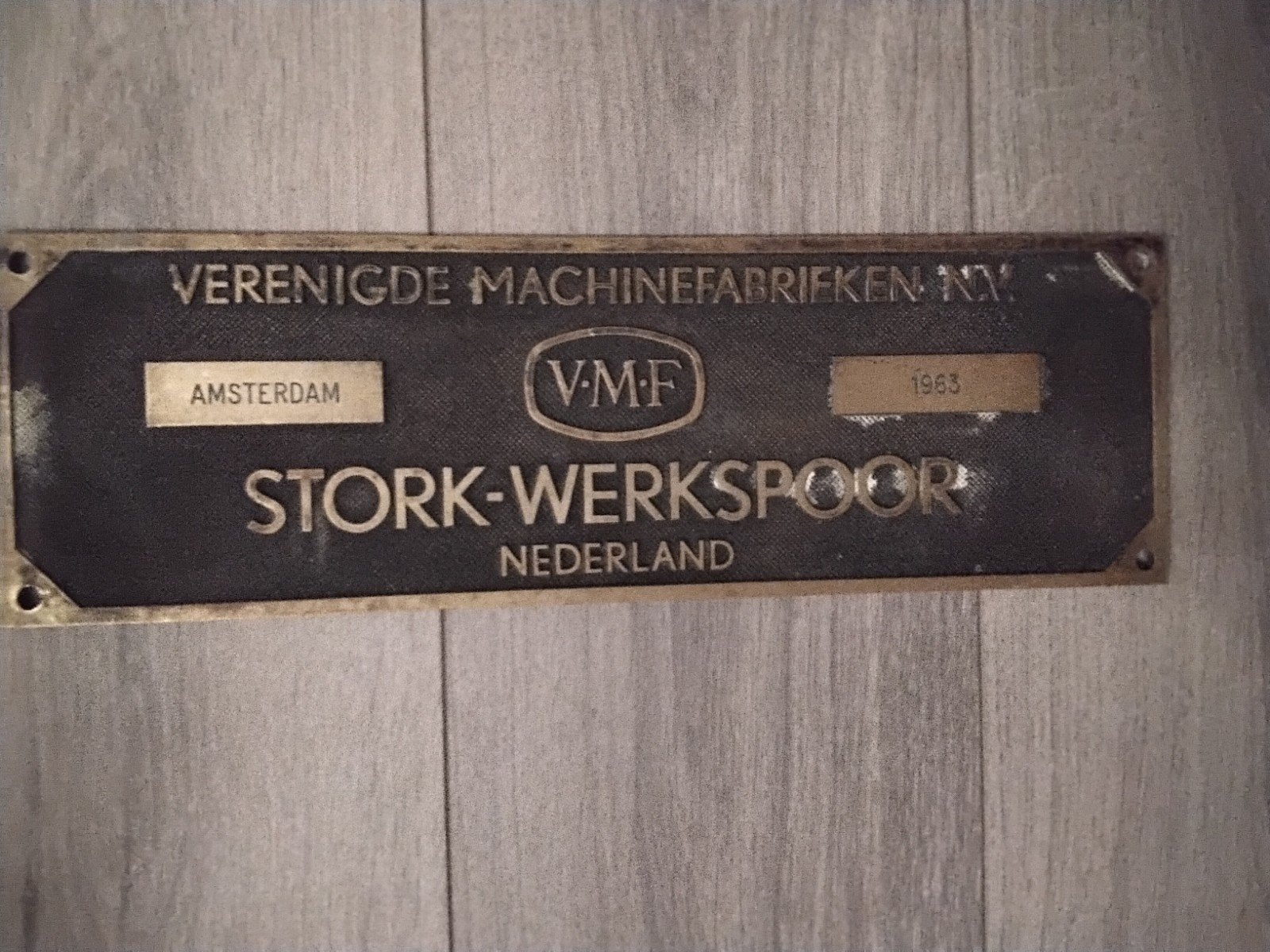 Werfplaat Motorplaat Treinplaat? Stork Werkspoor, Ophalen of Verzenden