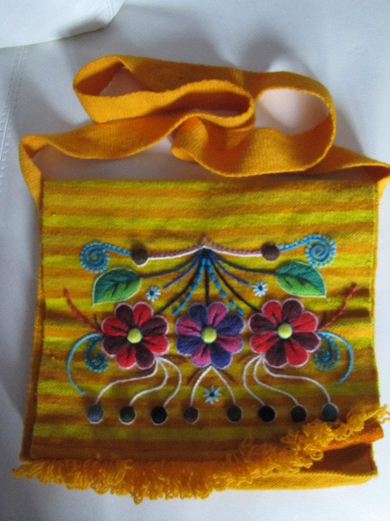 Geel/oranje schoudertas Peru, Ophalen of Verzenden, Nieuw, Oranje