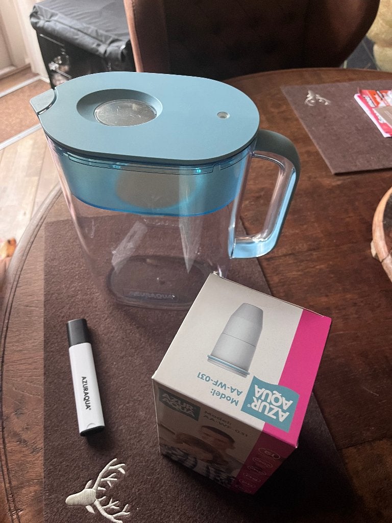Azur Aqua Waterfilterkan 2.4L met filter en TDS meter, Kunststof, Ophalen of Verzenden, Zo goed als nieuw, Overige merken