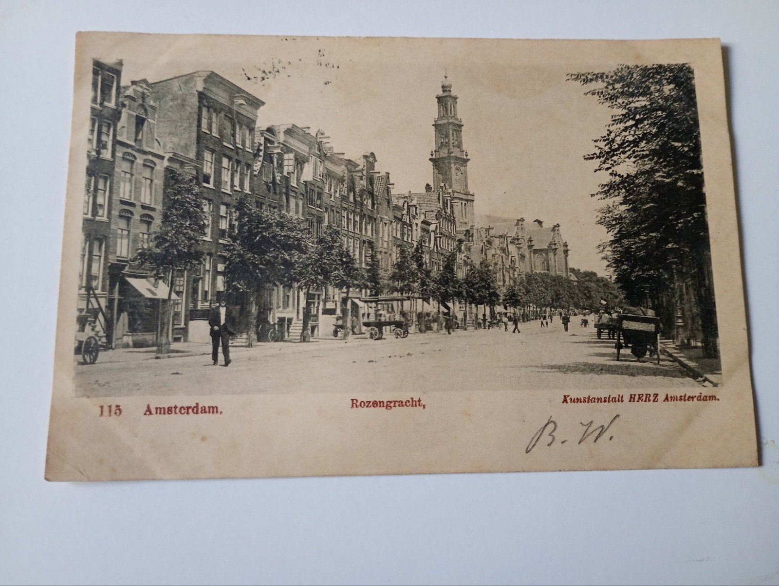 Amsterdam Rozengracht 1901, Verzamelen, Ophalen of Verzenden, Voor 1920, Gelopen, Noord-Holland