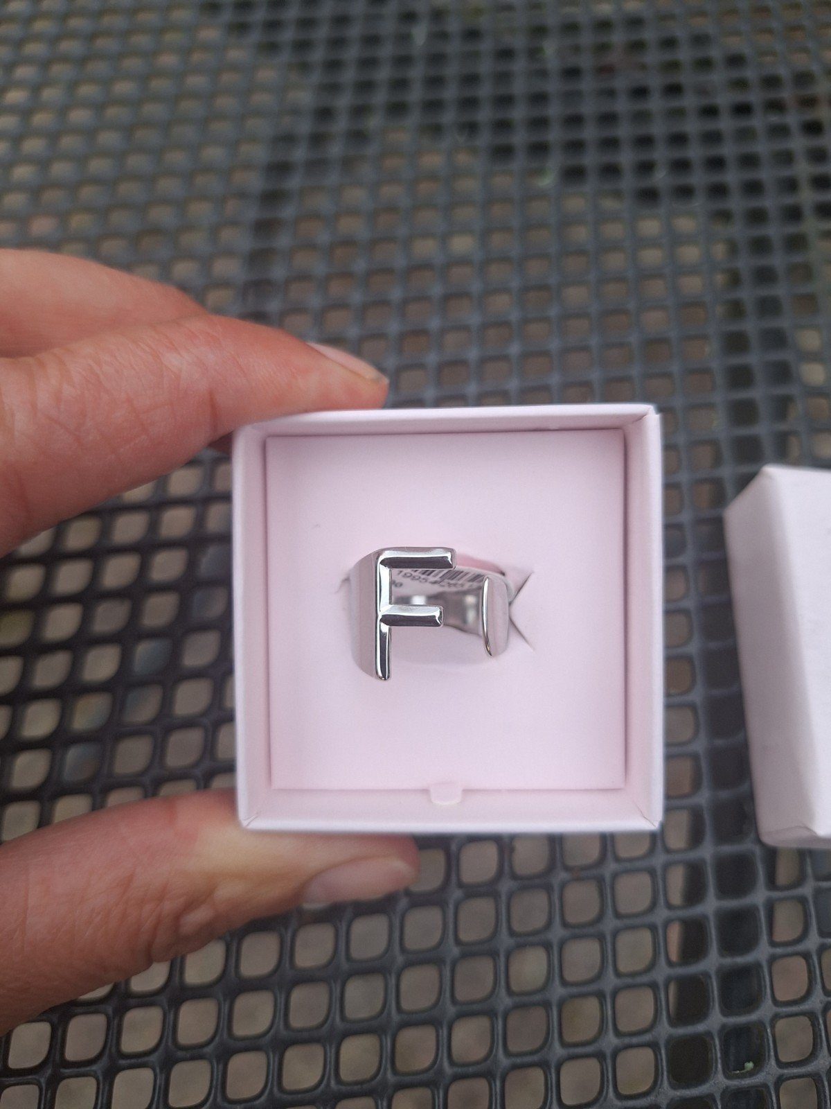 My Jewellery Ring Initiaal F - Premium Stainless Steel, Sieraden, Tassen en Uiterlijk, Ringen, IJzer of Staal, Nieuw, Ophalen of Verzenden