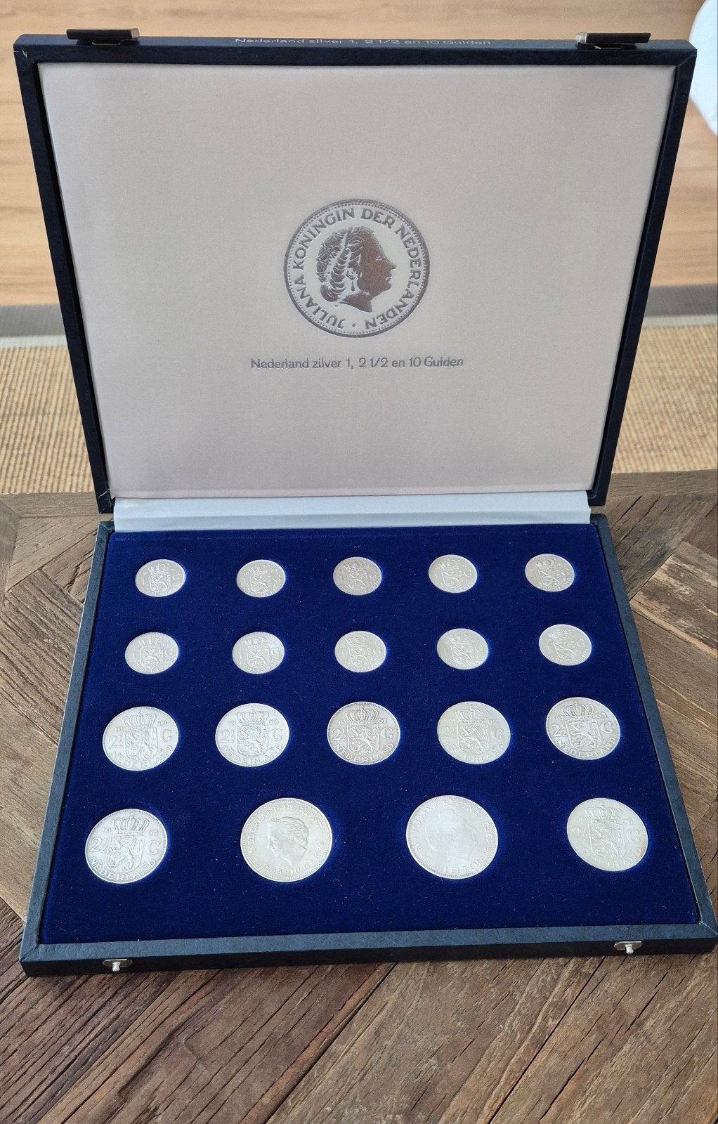 Zilveren munten set koningin Juliana, Koningin Juliana, Setje, Zilver, Overige waardes